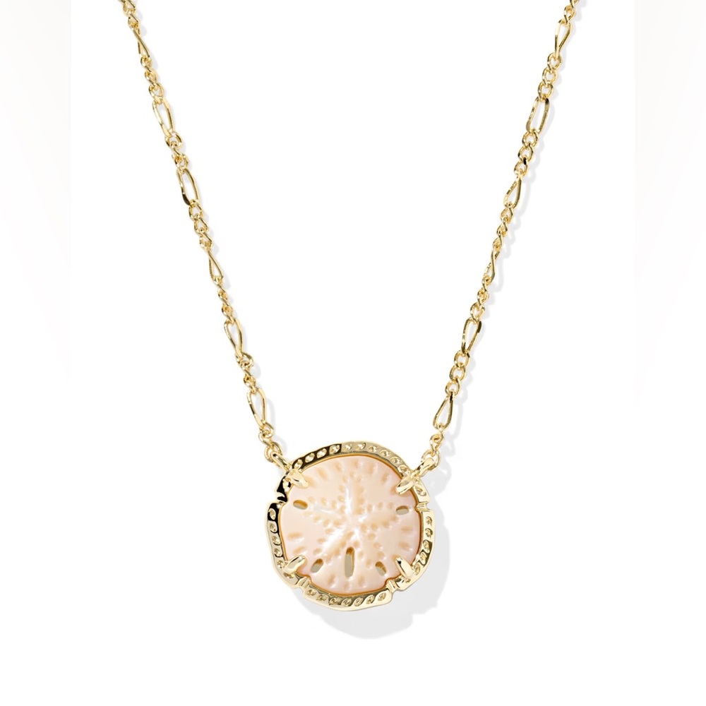 Kendra Scott Sand Dollar Gold Short Pendant Necklace
